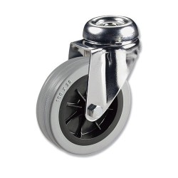 Ruedas Serie PG  Núcleo de Plástico con Banda de Goma para Cargas Li