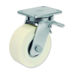 Ruedas giratorias con freno QPG8 con núcleo de poliamida