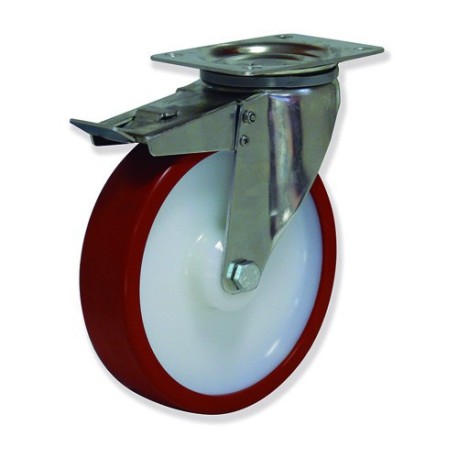 Ruedas giratorias con freno MIPG5FD con núcleo de nylon y banda de p
