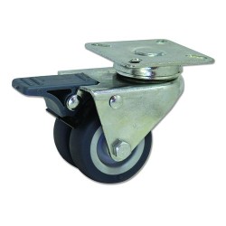 Ruedas PC  Plástico y caucho para desplazamientos suaves