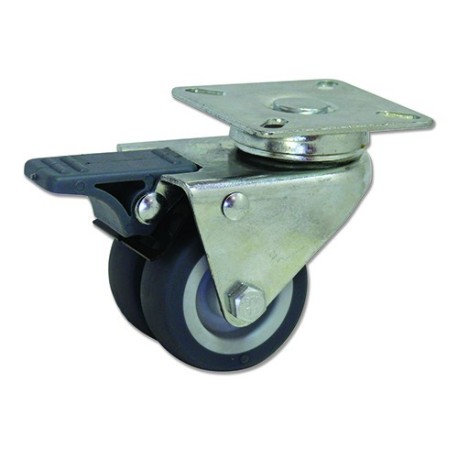 Ruedas PC  Plástico y caucho para desplazamientos suaves