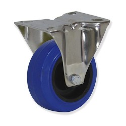 Rueda Modelo MI en Acero Inoxidable con Soporte de Pletina