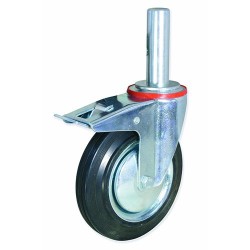 Rueda Rotante Modelo AEG con Fijación por Espiga Cilíndrica y Soporte