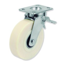 Ruedas giratorias con freno QPG6 con núcleo de poliamida