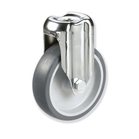 Ruedas Rotantes Modelo B en Acero Inoxidable con Sujeción por Tornill