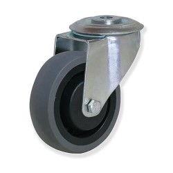 Ruedas Plástico/Caucho Antiestático MTG4  Modelos Giratorios y con F