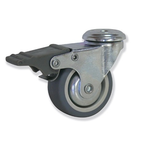 Ruedas Plástico/Caucho BTG1 PCL1  Modelos Giratorios y con Freno