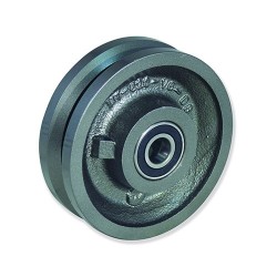 Rueda Monobloque HRV de Hierro Fundido para Rail Angular