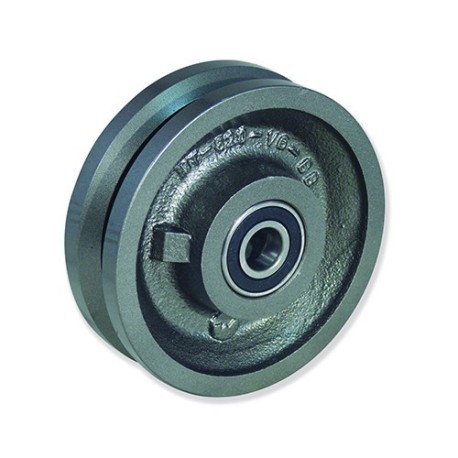 Rueda Monobloque HRV de Hierro Fundido para Rail Angular