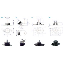 Soportes Elásticos de CauchoMetal SB53 / SH / SB / SBH de Lesol