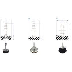 Soportes Antivibratorios – Pies de Máquina S / SB / AS de Lesol