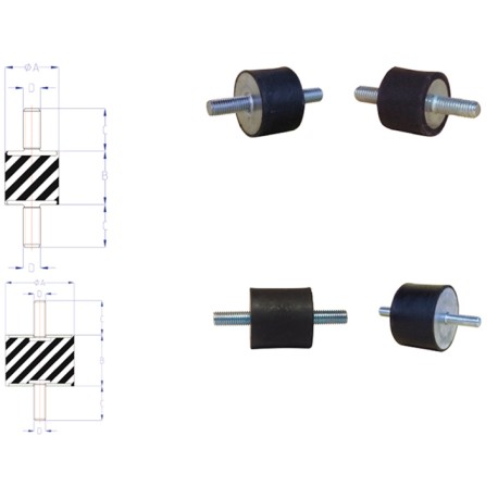Amortiguador Cilíndrico Silentblock SR de Lesol