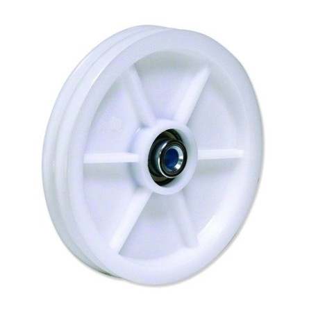 Polea de Nylon de 2 Canales R3.5 100 para Puerta Basculante  Desliza