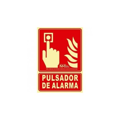 Señal de Pulsador de Alarma PVC 0,7 mm Clase B 210x300 mm  Normaluz