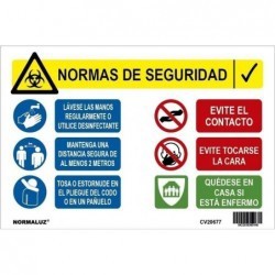 Señal Adhesiva Normas de Seguridad 150x200 mm  Normaluz