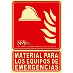 Señal Material para los Equipos de Emergencias PVC 0,7 mm Clase B 210