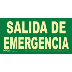 Señal Salida de Emergencia PVC 0,7 mm Clase B 320x160 mm