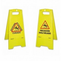 Panel Amarillo ""Precaución Suelo Mojado"" 620 mm de altura  Normalu