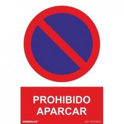 Señal Prohibido Aparcar PVC 0,7 mm 210x300 mm  Normaluz
