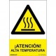 Adhesivo Peligro Atención Alta Temperatura 100x150 mm
