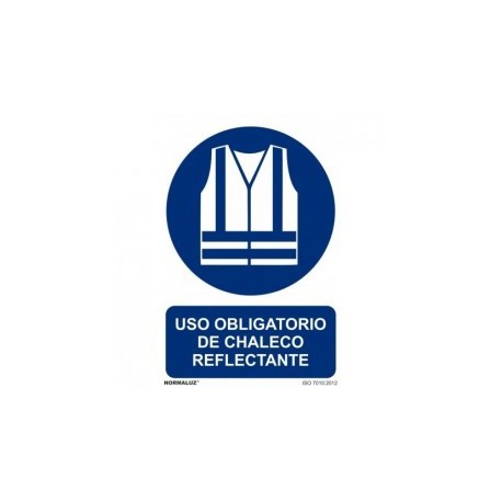 Señal Es Obligatorio el Uso de Chaleco Reflectante PVC 0,7 mm 210x300