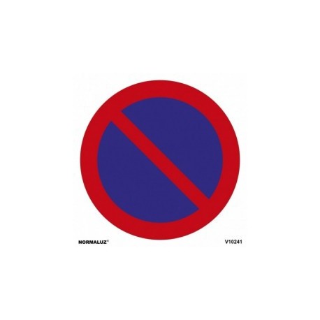 Señal Vial ""Estacionamiento Prohibido"" PVC 0,7 mm 500x500 mm  Norm