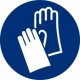 Adhesivo Circular ""Uso Obligatorio de Guantes"" 9 cm  Normaluz"