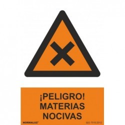 Señal Peligro Materias Nocivas PVC 0,7 mm 210x300 mm