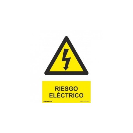 Señal Riesgo Eléctrico PVC 0,7 mm 210x300 mm  Normaluz