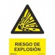 Señal de Aluminio ""Peligro: Riesgo de Explosión"" 210x300 mm  Norma