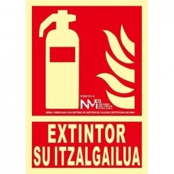 Señal Fotoluminiscente de Extintor en Euskera B00101E  Normaluz