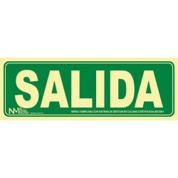 Señal de Salida PVC 0,7 mm Clase B 105x300 mm  Normaluz