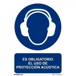 Señal Es Obligatorio el Uso de Protección Acústica PVC 0,7 mm 210x300