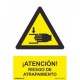 Señal ""Peligro: Riesgo de Atrapamiento"" PVC 0,7 mm 210x300 mm  Nor