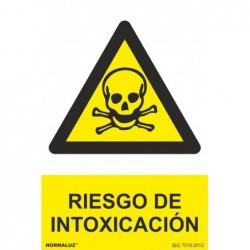 Adhesivo de Peligro: Riesgo de Intoxicación 100x150 mm