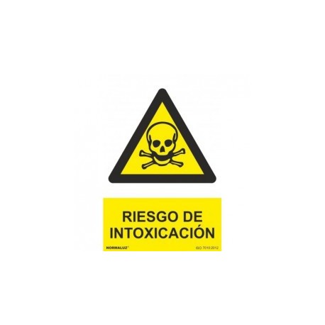 Adhesivo de Peligro: Riesgo de Intoxicación 100x150 mm