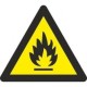 Adhesivo Triangular de Peligro de Incendio 90 mm