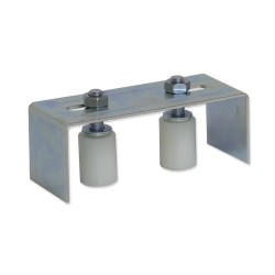 Soporte de 2 Rodillos de Nylon 3580  Guía para Puertas Correderas