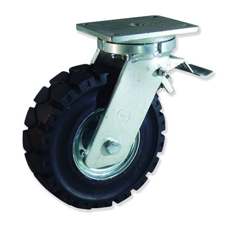 Rueda Modelo QPL7 con Soporte de Pletina Larga para Carga Extra Pesad