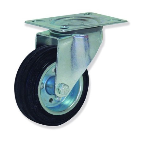 Ruedas Estampado/Goma MPG4 y MPF4  Modelos Giratorios, Fijos y con F