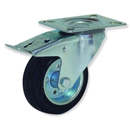 Ruedas Estampado/Goma MPG4 y MPF4  Modelos Giratorios, Fijos y con F