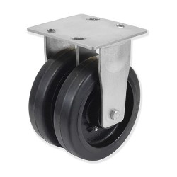 Ruedas Rotantes QD con Rueda Doble y Sujeción por Pletina