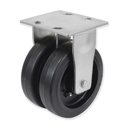 Ruedas Rotantes QD con Rueda Doble y Sujeción por Pletina