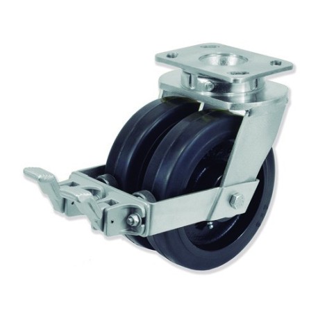 Ruedas Rotantes QD con Rueda Doble y Sujeción por Pletina