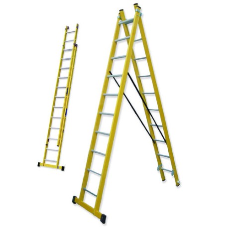 Escalera Transformable Doble TRF2 de Fibra con Norma EN 61478