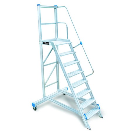 Escalera de almacén AL 60º  Escalera de aluminio con plataforma