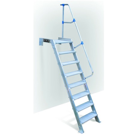 Escalera para Altillo ALT 60º en Aluminio con Barandilla
