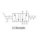 PEDAL NEUMATICO 5/2 1/4 BIESTABLE SIN PROTECCION REF. AIGNEP 06V00000