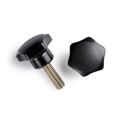 Pomo estrella Tecnodin 110018T con espiga roscada – Resina fenólica y