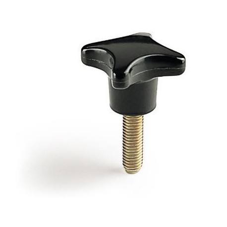 Pomo Tecnodin DIN 6335 110021T con espiga roscada – Resina fenólica y